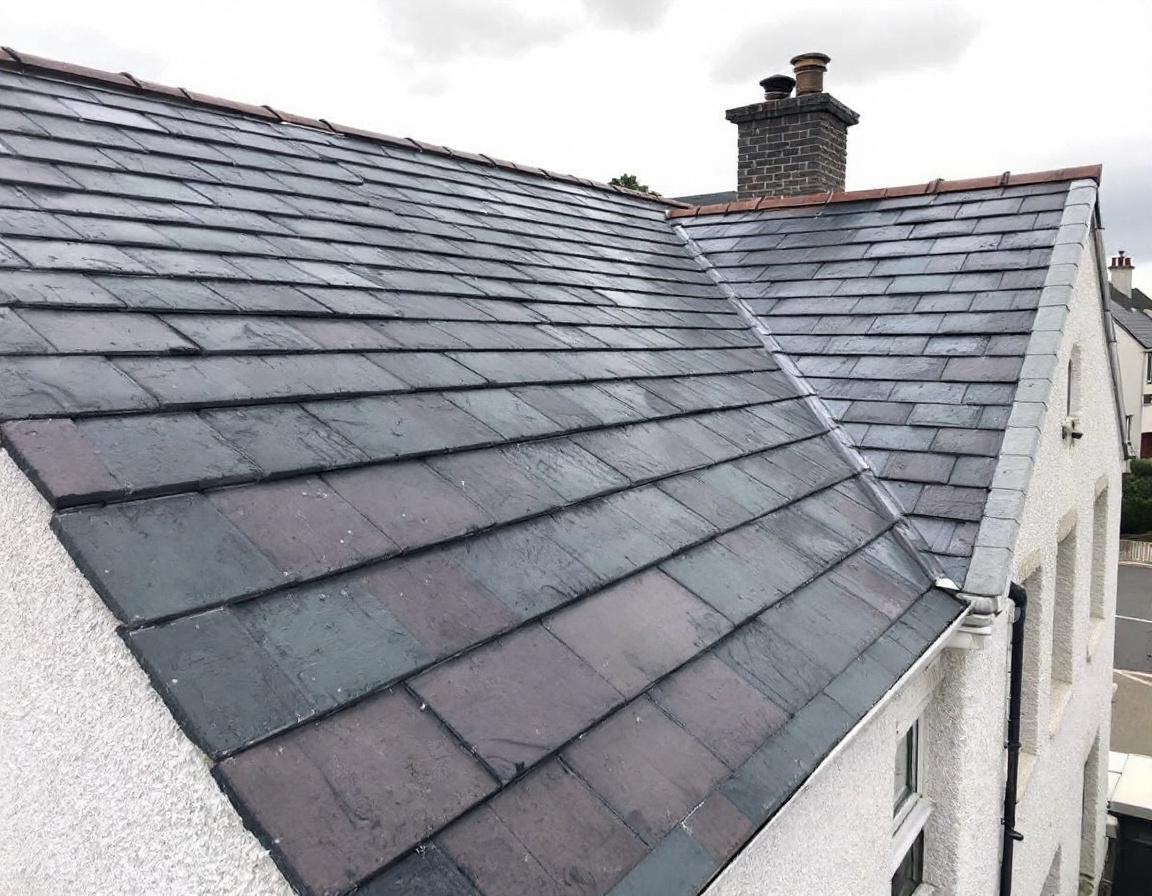 Completed slate roof replacement on an Irish house in Dún Laoghaire, Dublin