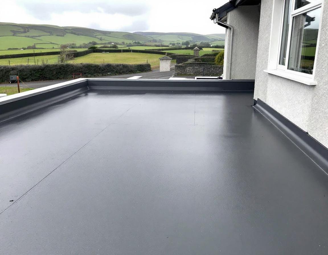 EPDM flat roof repair on a kitchen extension in Letterkenny, Donegal