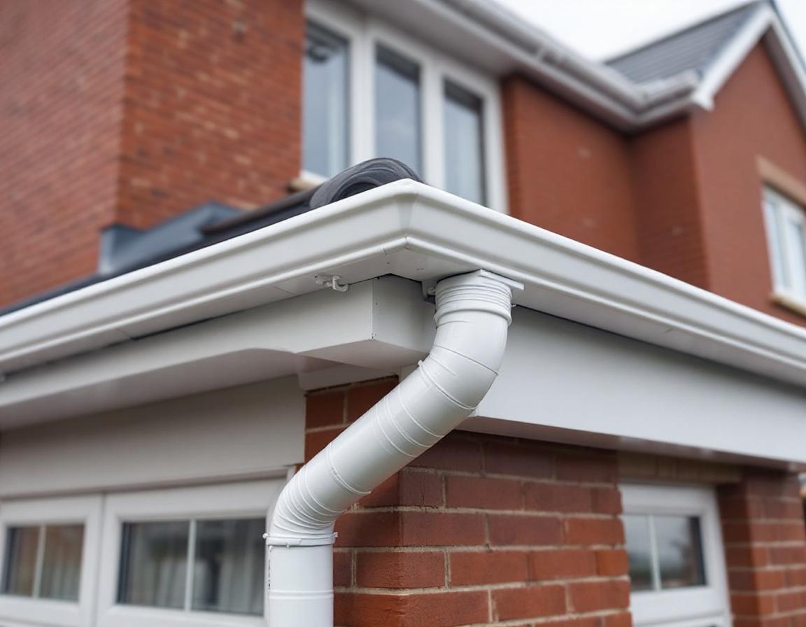 New uPVC gutters and fascia installed on a house in Drogheda